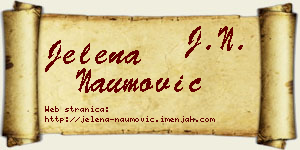Jelena Naumović vizit kartica
